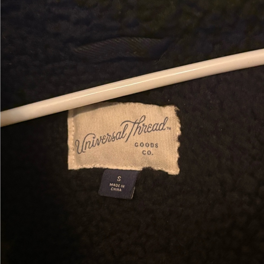 Black Denim Fleece Lined Jacket - Picture 3 of 3